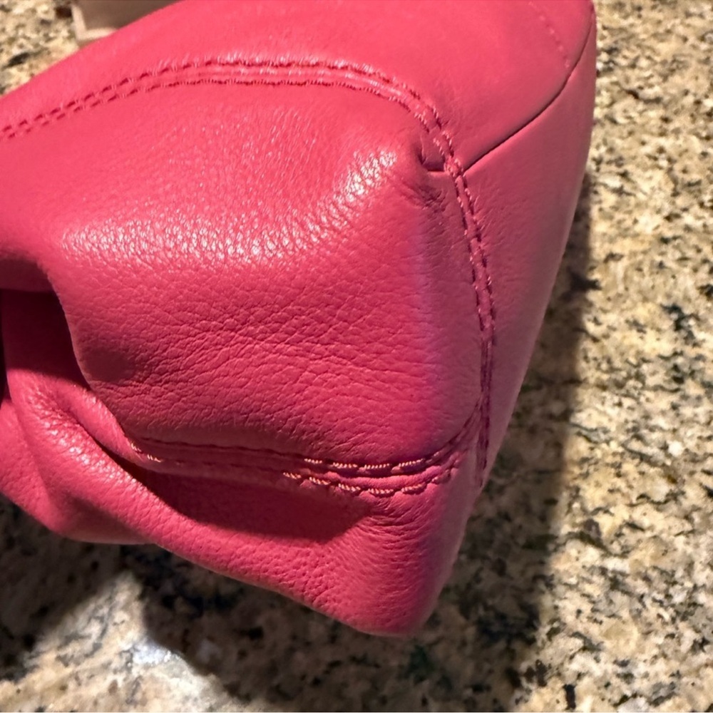 Coach Hot Pink Leather Shoulder Bag • LIKE NEW - Picture 3 of 13